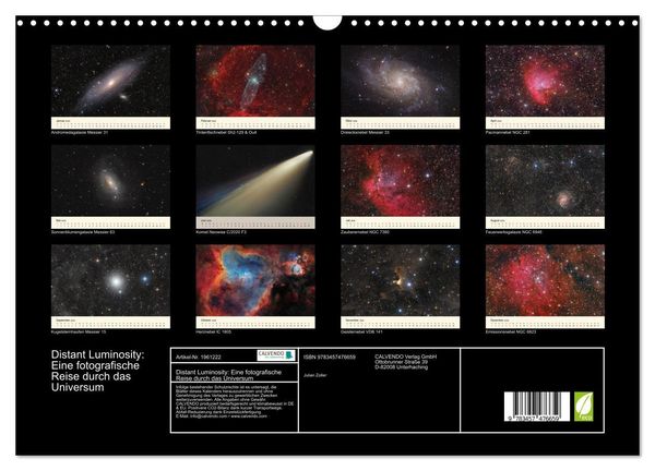 Produktbild: Distant Luminosity: Eine fotografische Reise durch das Universum (Wandkalender 2026 DIN A3 quer), CALVENDO Monatskalender