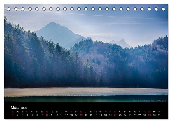 Produktbild: Licht &uuml;ber Bergen und Seen (Tischkalender 2026 DIN A5 quer), CALVENDO Monatskalender