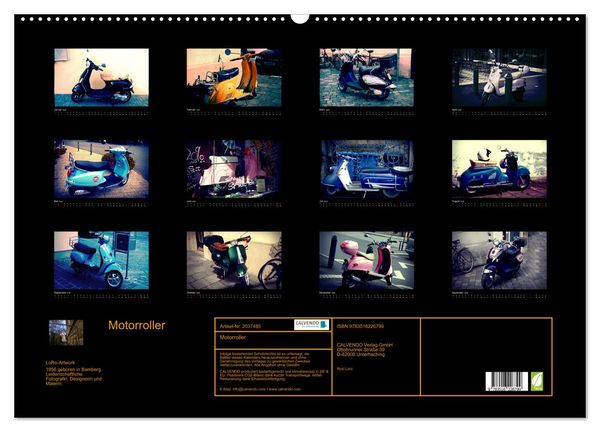 Produktbild: Motorroller (Wandkalender 2026 DIN A2 quer), CALVENDO Monatskalender