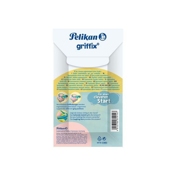 Produktbild: Pelikan Schere griffix Schulschere Rechtsh&auml;ndermodelle Rund 14cm Blau