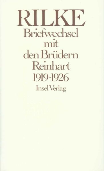 Produktbild: Briefwechsel mit den Br&uuml;dern Reinhart 1919 &ndash; 1926