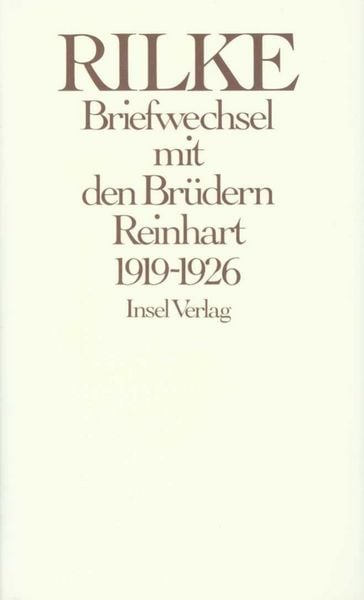 Produktbild: Briefwechsel mit den Br&uuml;dern Reinhart 1919 &ndash; 1926