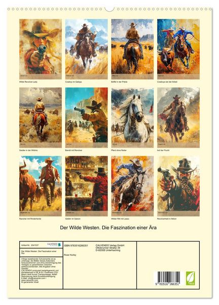 Produktbild: Der Wilde Westen. Die Faszination einer &Auml;ra (hochwertiger Premium Wandkalender 2026 DIN A2 hoch), Kunstdruck in Hochglanz