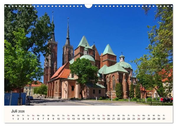 Produktbild: Die Dominsel - Historisches Zentrum der Stadt Breslau (Wandkalender 2026 DIN A3 quer), CALVENDO Monatskalender