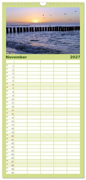 Produktbild: Familienplaner 2027 - Meine kleine Auszeit mit 5 Spalten (Wandkalender, 21 x 45 cm) CALVENDO