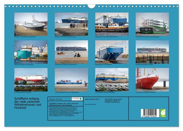 Produktbild: Schifffahrt entlang der Jade zwischen Wilhelmshaven und Hooksiel (Wandkalender 2027 DIN A3 quer), CALVENDO Monatskalender