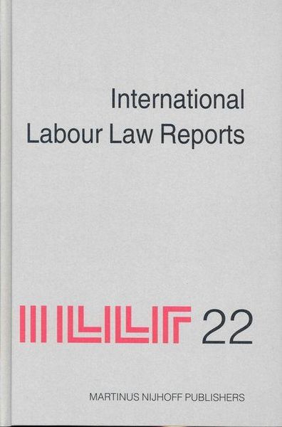 Produktbild: International Labour Law Reports, Volume 22