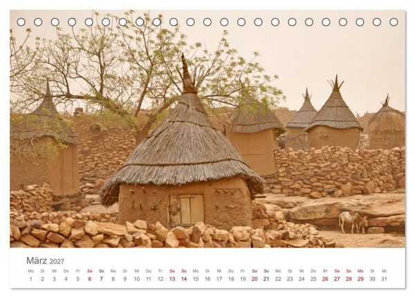 Produktbild: Mali - Dogonland - Weltkultur- und Weltnaturerbe (Tischkalender 2027 DIN A5 quer), CALVENDO Monatskalender