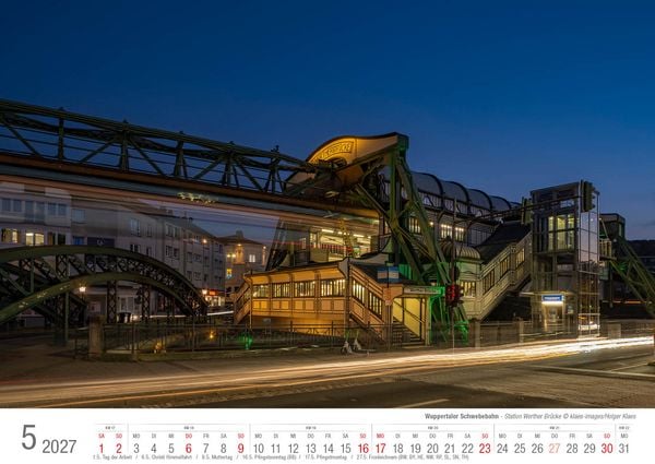 Produktbild: Wuppertaler Schwebebahn 2027 Bildkalender A3 Spiralbindung
