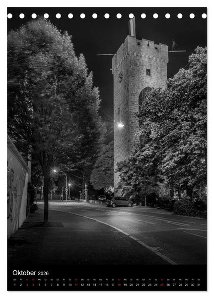 Produktbild: Heilbronn bei Nacht 2 (Tischkalender 2026 DIN A5 hoch), CALVENDO Monatskalender