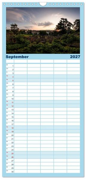 Produktbild: Familienplaner 2027 - STUTTGART 2027 auf den zweiten Blick mit 5 Spalten (Wandkalender, 21 x 45 cm) CALVENDO