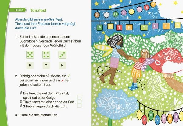 Produktbild: Leserabe Rätselspaß - Zauber-Malrätsel zum Lesenlernen: Feen (Vor-Lesestufe)
