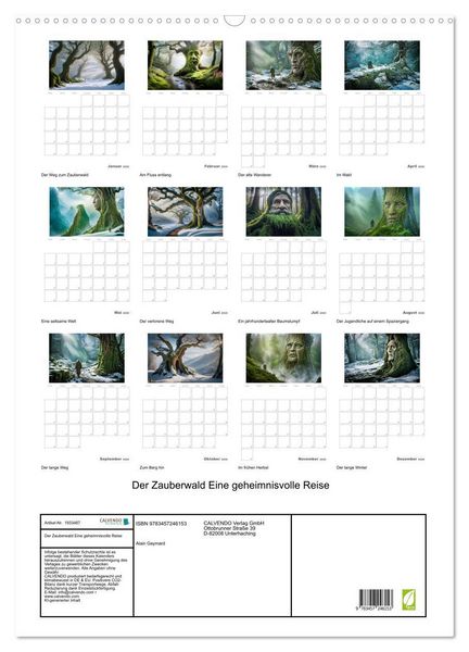 Produktbild: Der Zauberwald Eine geheimnisvolle Reise (Wandkalender 2026 DIN A2 hoch), CALVENDO Monatskalender
