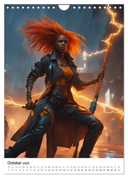 Produktbild: The Witches of Cyberpunk City (Wall Calendar 2026 DIN A4 portrait), CALVENDO 12 Month Wall Calendar