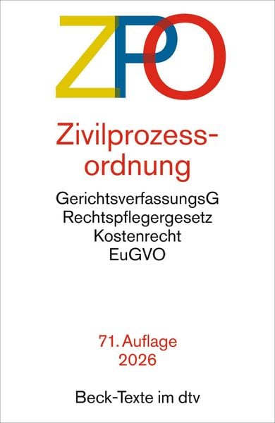 Produktbild: Zivilprozessordnung