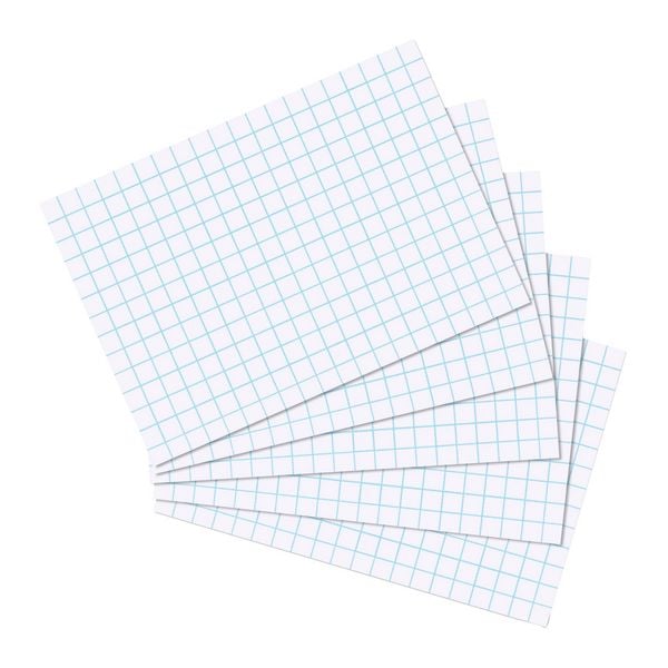 Produktbild: Herlitz Karteikarte A6 kariert wei&szlig; 100er Packung