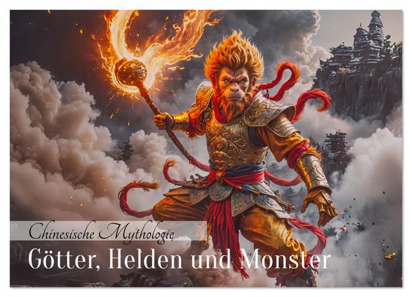 Produktbild: Chinesische Mythologie - G&ouml;tter, Helden und Monster (Wandkalender 2026 DIN A2 quer), CALVENDO Monatskalender