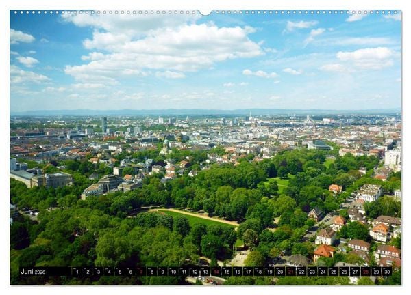 Produktbild: Gr&uuml;nes Mannheim (Wandkalender 2026 DIN A2 quer), CALVENDO Monatskalender