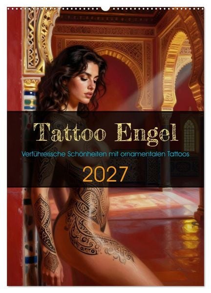 Produktbild: Tattoo Engel (Wandkalender 2027 DIN A2 hoch), CALVENDO Monatskalender