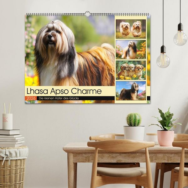Produktbild: Lhasa Apso Charme. Die kleinen H&uuml;ter des Gl&uuml;cks (Wandkalender 2026 DIN A2 quer), CALVENDO Monatskalender