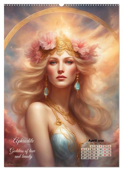 Produktbild: Gods of Greek mythology (High Quality Premium Wall Calendar 2026 DIN A2 portrait),CALVENDO 12 Month Wall Calendar