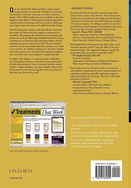 Produktbild: Overcoming Insomnia Therapist Guide