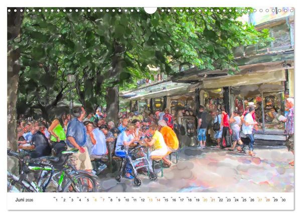 Produktbild: M&uuml;nchen - Bayerns Landeshauptstadt in Aquarellfarben (Wandkalender 2026 DIN A3 quer), CALVENDO Monatskalender