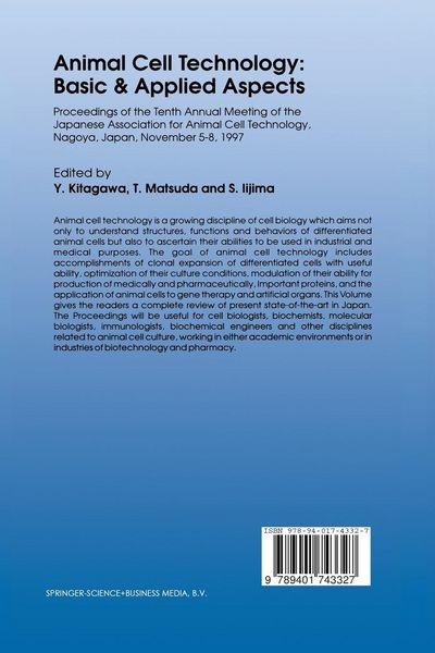 Produktbild: Animal Cell Technology: Basic & Applied Aspects