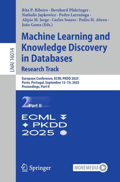 Produktbild: Machine Learning and Knowledge Discovery in Databases. Research Track