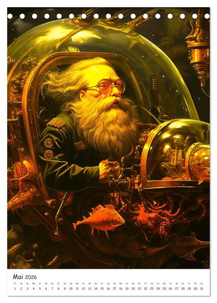 Produktbild: Voll unter Dampf: Steampunker (Tischkalender 2026 DIN A5 hoch), CALVENDO Monatskalender