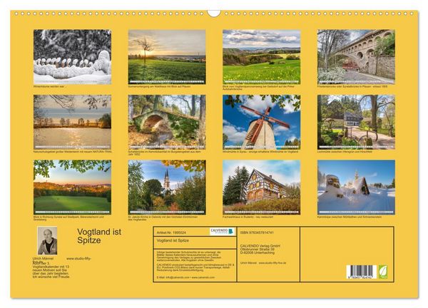 Produktbild: Vogtland ist Spitze (Wandkalender 2026 DIN A2 quer), CALVENDO Monatskalender