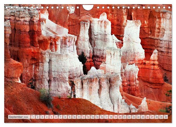 Produktbild: Bryce Canyon, Sunrise and Sunset points (Wall Calendar 2026 DIN A4 landscape), CALVENDO 12 Month Wall Calendar