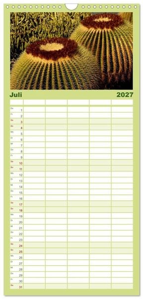 Produktbild: Familienplaner 2027 - Vulkaninsel Lanzarote mit 5 Spalten (Wandkalender, 21 x 45 cm) CALVENDO