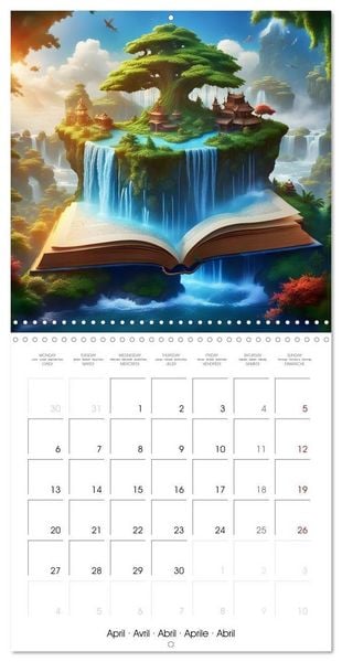 Produktbild: Fantastic surreal book worlds (Wall Calendar 2026 12 &times; 12 Inch) CALVENDO 12 Month Wall Calendar