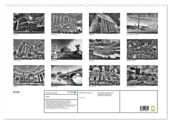 Produktbild: ROM (Wandkalender 2026 DIN A2 quer), CALVENDO Monatskalender