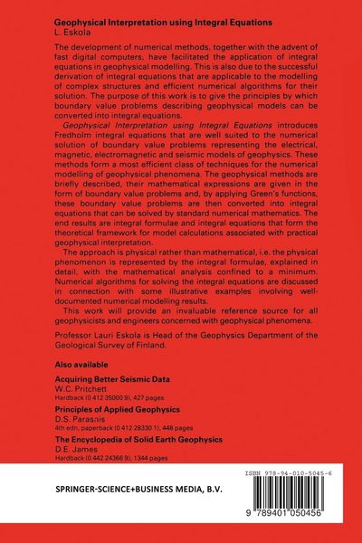 Produktbild: Geophysical Interpretation using Integral Equations