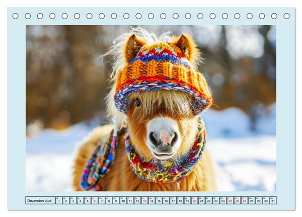 Produktbild: Pony-Parade. Stylisches Abenteuer auf kleinen Hufen (Tischkalender 2026 DIN A5 quer), CALVENDO Monatskalender