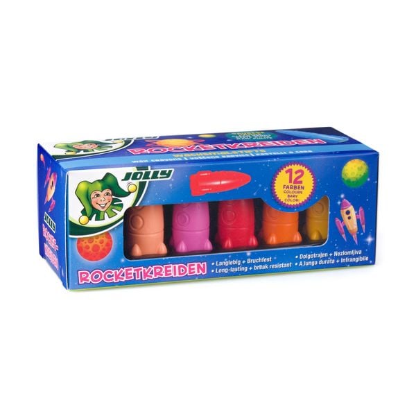 Produktbild: JOLLY Rocketkreiden, Raketen Wachsmalstifte, 12er Set