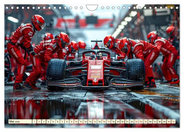 Produktbild: Boxenstopp - eingespieltes Team (Wandkalender 2026 DIN A4 quer), CALVENDO Monatskalender