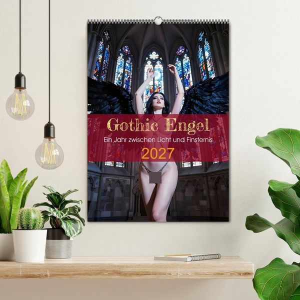 Produktbild: Gothic Engel (Wandkalender 2027 DIN A2 hoch), CALVENDO Monatskalender
