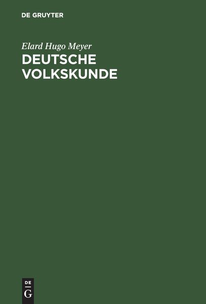 Produktbild: Deutsche Volkskunde
