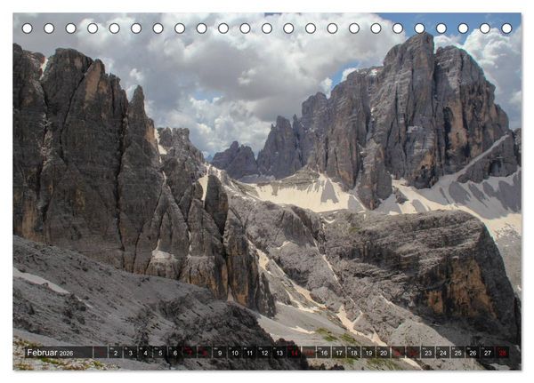 Produktbild: Dolomiten 2026 - Die wei&szlig;en Berge (Tischkalender 2026 DIN A5 quer), CALVENDO Monatskalender