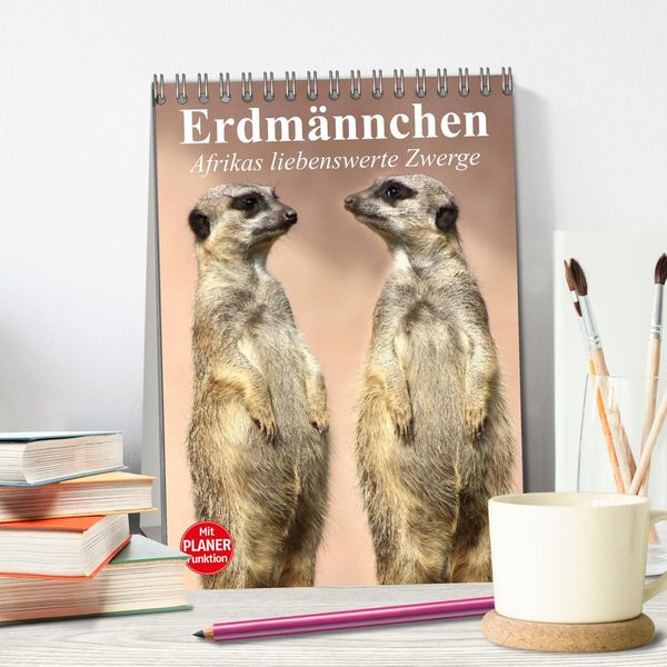 Produktbild: Erdm&auml;nnchen - Afrikas liebenswerte Zwerge (Tischkalender 2026 DIN A5 hoch), CALVENDO Monatskalender