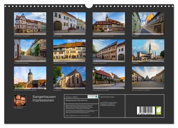 Produktbild: Sangerhausen Impressionen (Wandkalender 2026 DIN A3 quer), CALVENDO Monatskalender