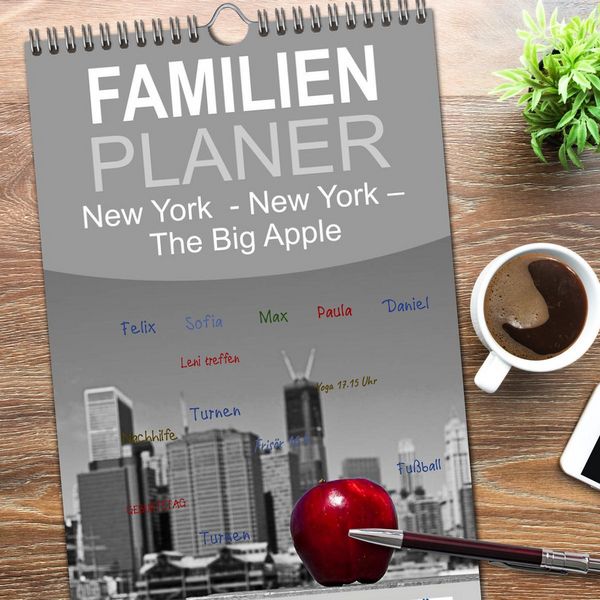 Produktbild: Familienplaner 2026 - New York &ndash; The Big Apple mit 5 Spalten (Wandkalender, 21 x 45 cm) CALVENDO