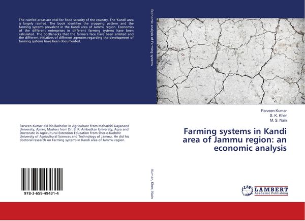 Produktbild: Farming systems in Kandi area of Jammu region: an economic analysis