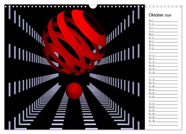Produktbild: Mit Geometrie durch das Jahr (Wandkalender 2026 DIN A3 quer), CALVENDO Monatskalender