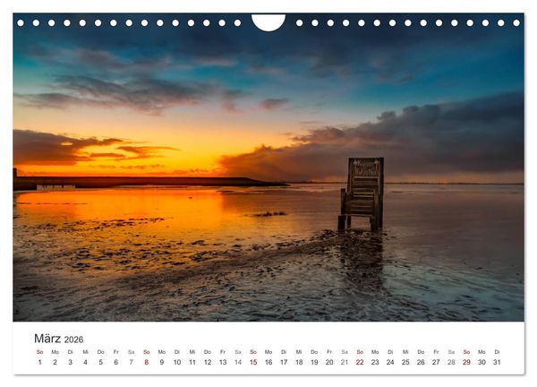 Produktbild: Nieders&auml;chsische K&uuml;ste - K&uuml;stenorte von Ostfriesland bis Bremerhaven (Wandkalender 2026 DIN A4 quer), CALVENDO Monatskalender