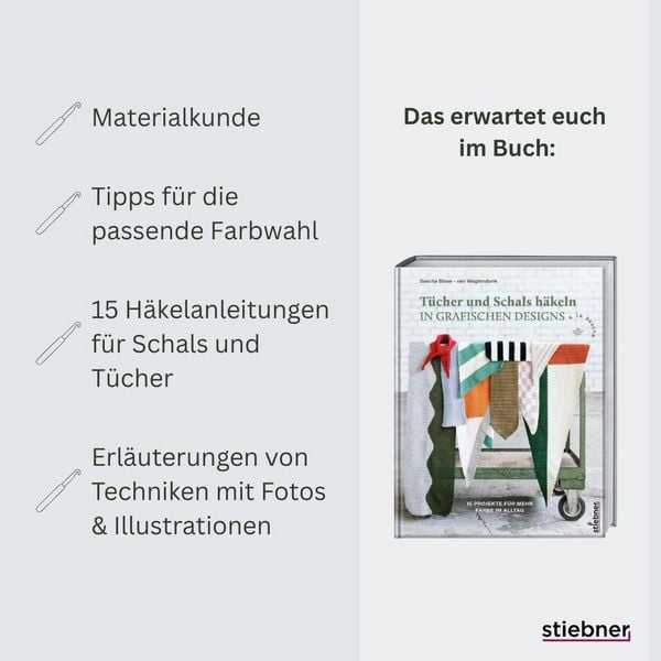 Produktbild: T&uuml;cher und Schals h&auml;keln in grafischen Designs