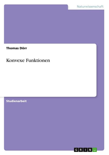 Produktbild: Konvexe Funktionen